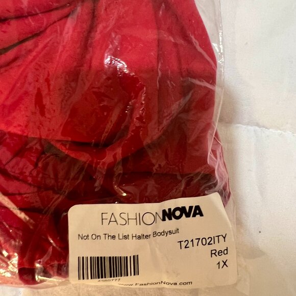 Red Halter Top Bodysuit NEW - Picture 5 of 5